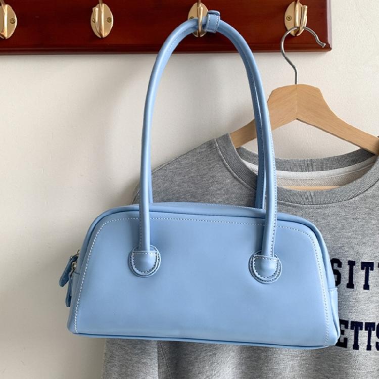 Splashproof Handbag Travel Bags for Women Solid Color Soft Leather Bag