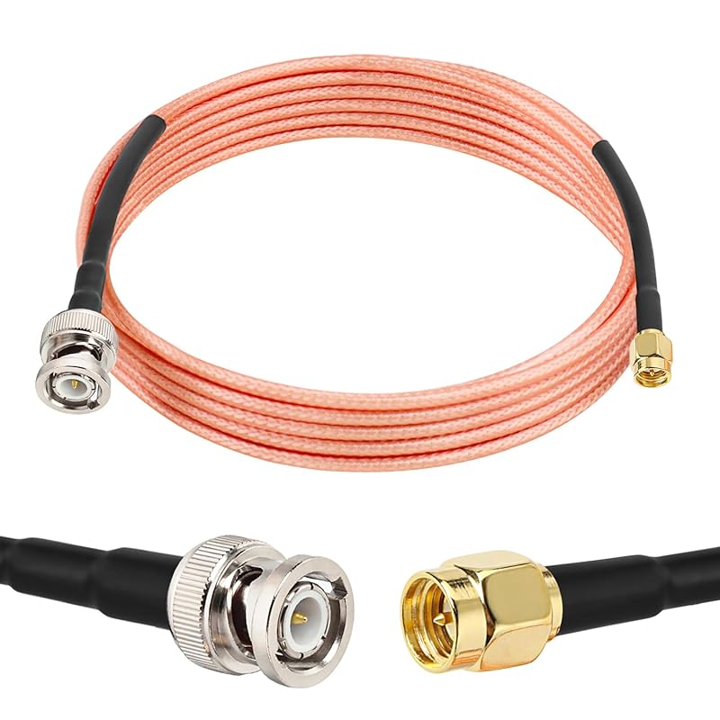 SMA Male to BNC Male Cable 1ft,2 Pack SMA to BNC Cable RG316 SMA BNC Adapter Cable for RF Applications/Antennas/Wireless LAN Devices/Wi-Fi Radios
