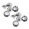 50pcs Crystal Diamante Rhinestone Round Buttons for Clothes Crafts Headboard Sofa