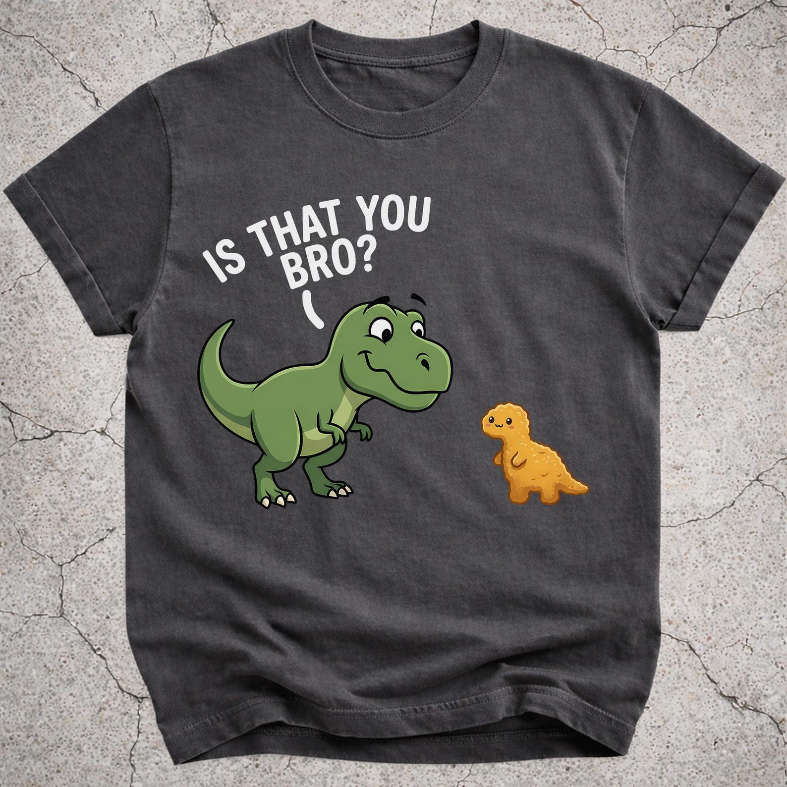 Is That You Bro Dino Nuggets Shirt, Funny T-Rex Chicken Nugget Tee, Dinosaur Nugget Lover Gift, Silly Dino Graphic T-Shirt L