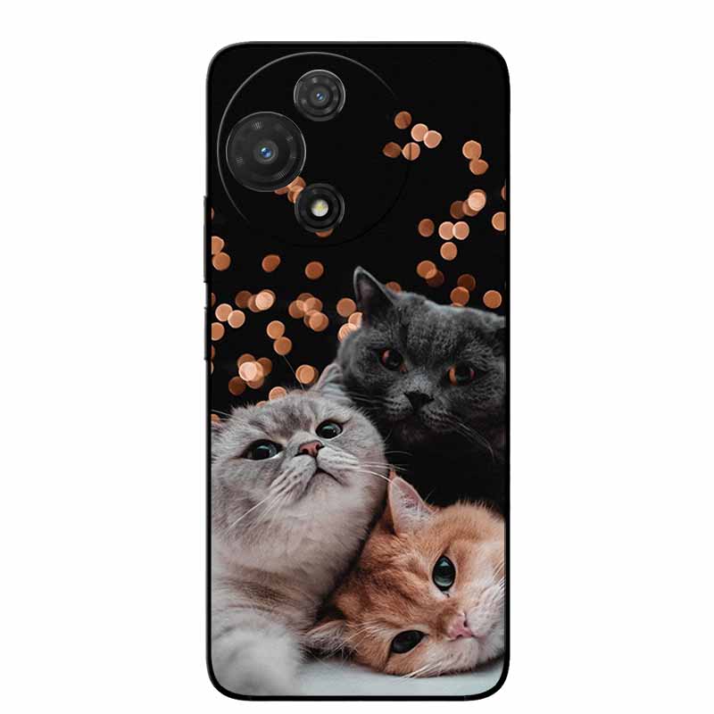 For TCL 60R 5G Case T519H Fashion Protective Silicone Back Cover Cases For TCL 60 R Animal Black Phone Funda TCL 60R T519H Coque