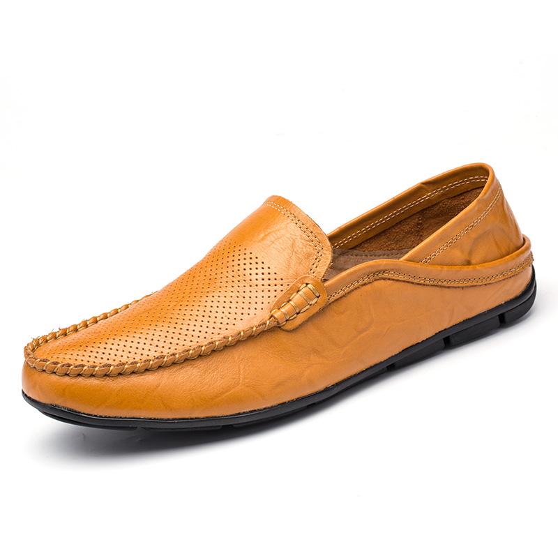 

Высококачественная мужская обувь из натуральной кожи, роскошные брендовые мужские мокасины, туфли на плоской подошве для вождения, удобные мокасины ручной работы, обувь для отдыха на природе 47 коричневый