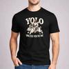 Funny Christian T Shirt Jesus Riding Rabbit YOLO Black Men Youth Kids Casual Designer Clothes