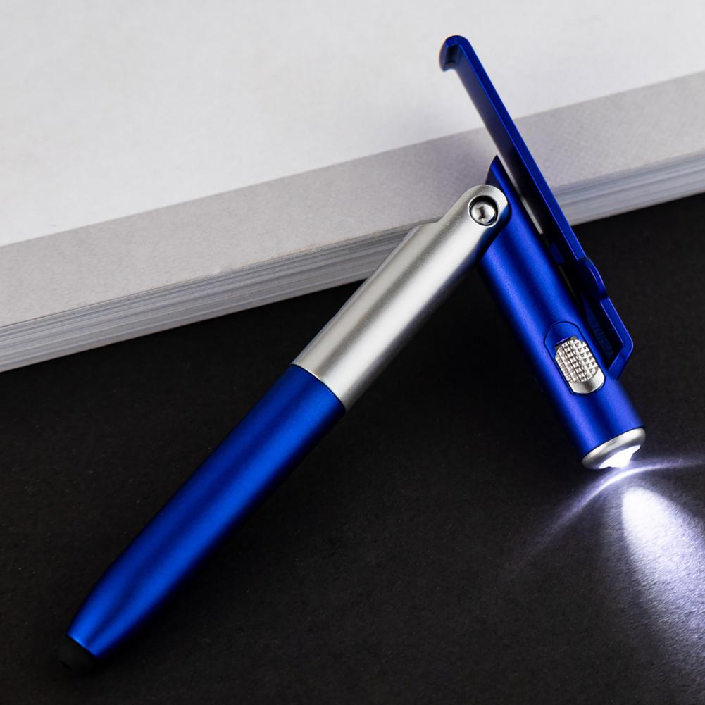 4-in-1 Mobile Phone Stylus Ballpoint Pen With LED Light Phone Stand Smooth Writing Touchscreen Pen