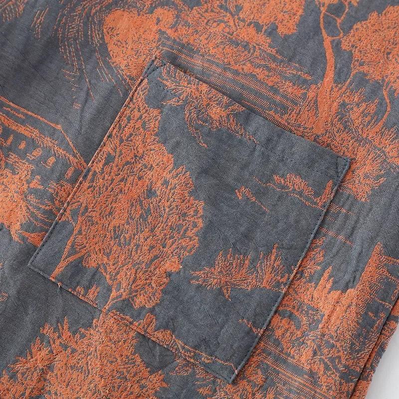 Halat imprimat pentru bărbați Kimono din bumbac pentru bărbați Halat de baie pentru primăvară și vară Toamnă Bumbac Stil lung Halat kimono pentru bărbați