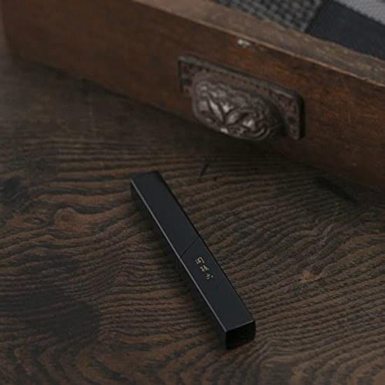 KAI Seki Magoroku Tweezers Flat Tip Storage Case Silver HC3505