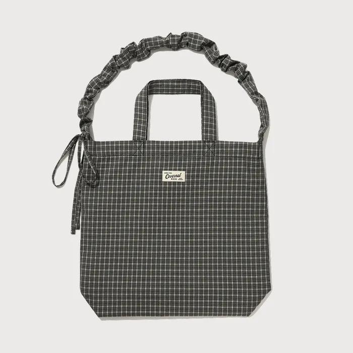 Clover Heart Shirred Ribbon Eco Bag Check