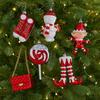 Santa Claus Snowman Hanging Ornaments Shiny Red Merry Christmas Decor  Gift Package