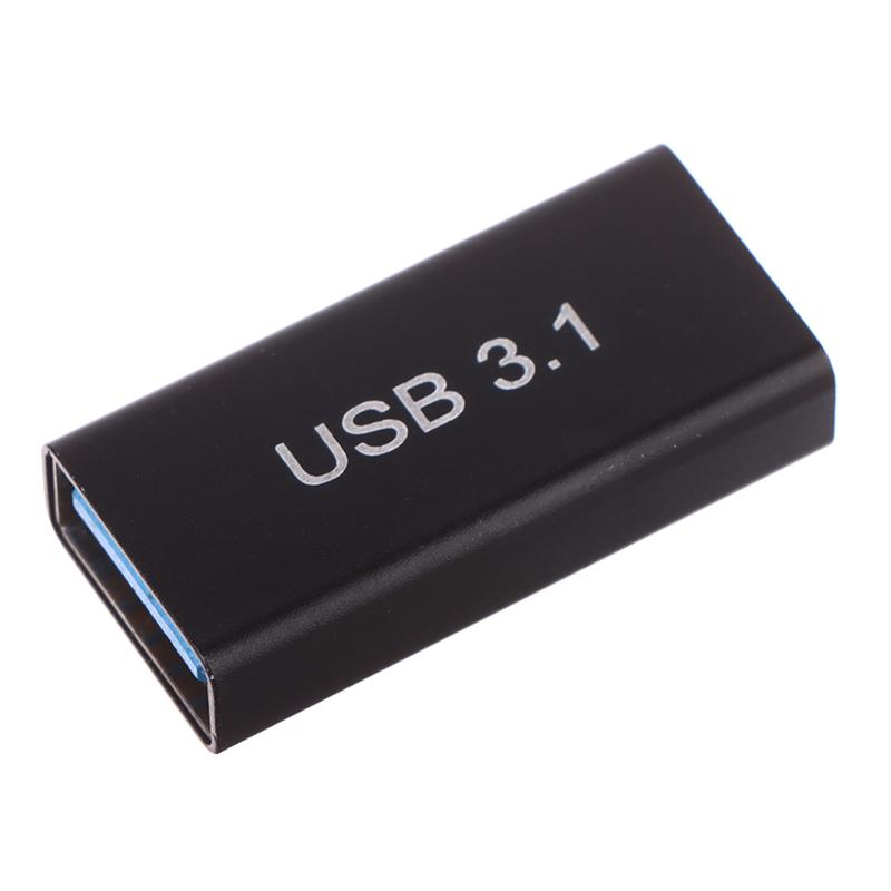 1Pc USB 3.0 Coupler Female To USB Type C Female Straight Converter Adapter Speed USB3.0 Type-C Extender Connection Converter