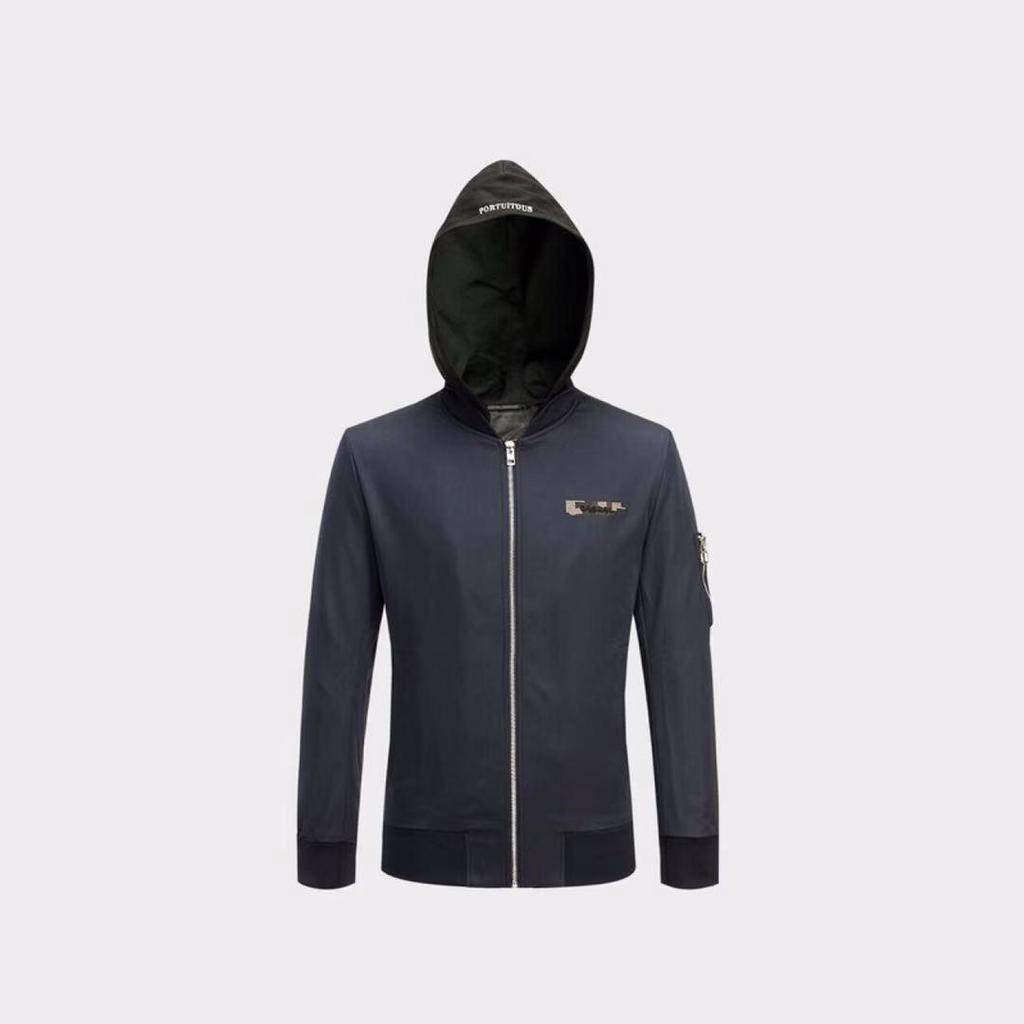 Men's Urban Casual Two-Way Jacket with Detachable Hood