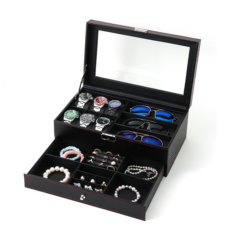 "Carbon Fiber Watch & Jewelry Box for Men and Women"