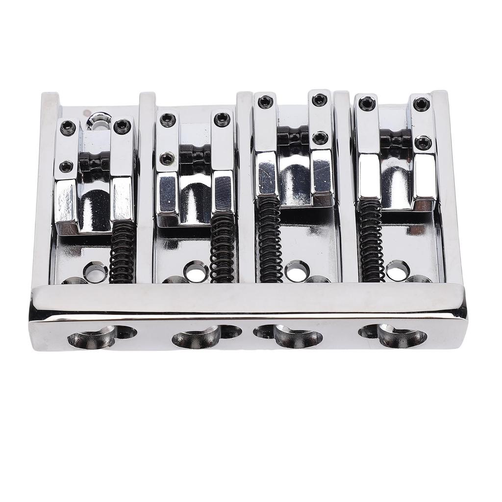 Asixxsix Ponte de Guitarra Ajustável para Baixo com Parafusos e Hexagonal de Liga de Zinco para Substituir Cavaletes de Latão Danificados em Pontes de Baixos Jazz e Baixos Elétricos,