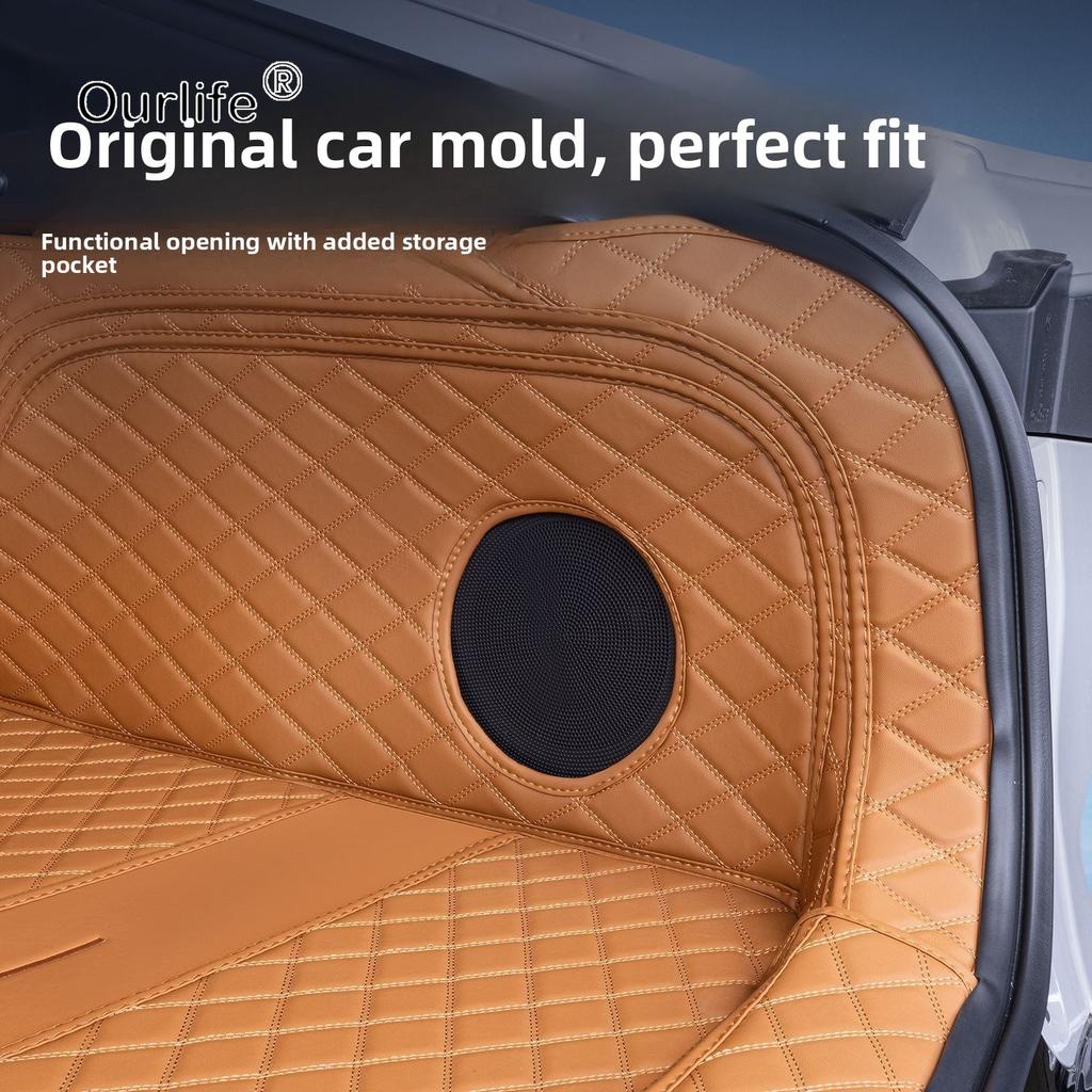 For Mazda 6e EZ-6 J90A 2026 2027 Pu Leather Car Trunk Mat Cargo Liners Boot Lower Compartment Mats Accessories