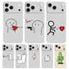Soft Clear TPU Phone Case For iPhone 17 Air 16E 16 11 15 14 Pro MAX 12 13 7 8 Plus SE Easter Cover Protection Cute Middle Finger