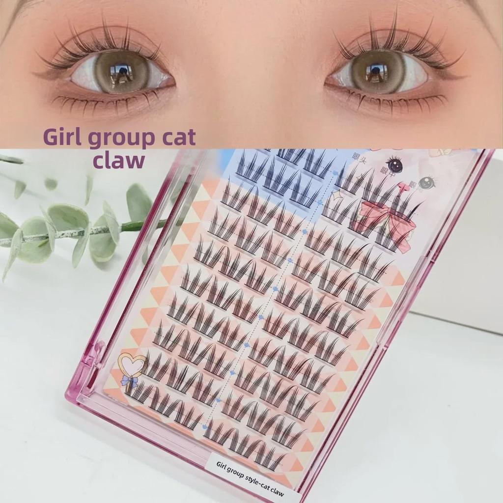 Menglu Women's Sunflower Claw False Eyelashes: Natural, Dense, 10 Row Trilogy.