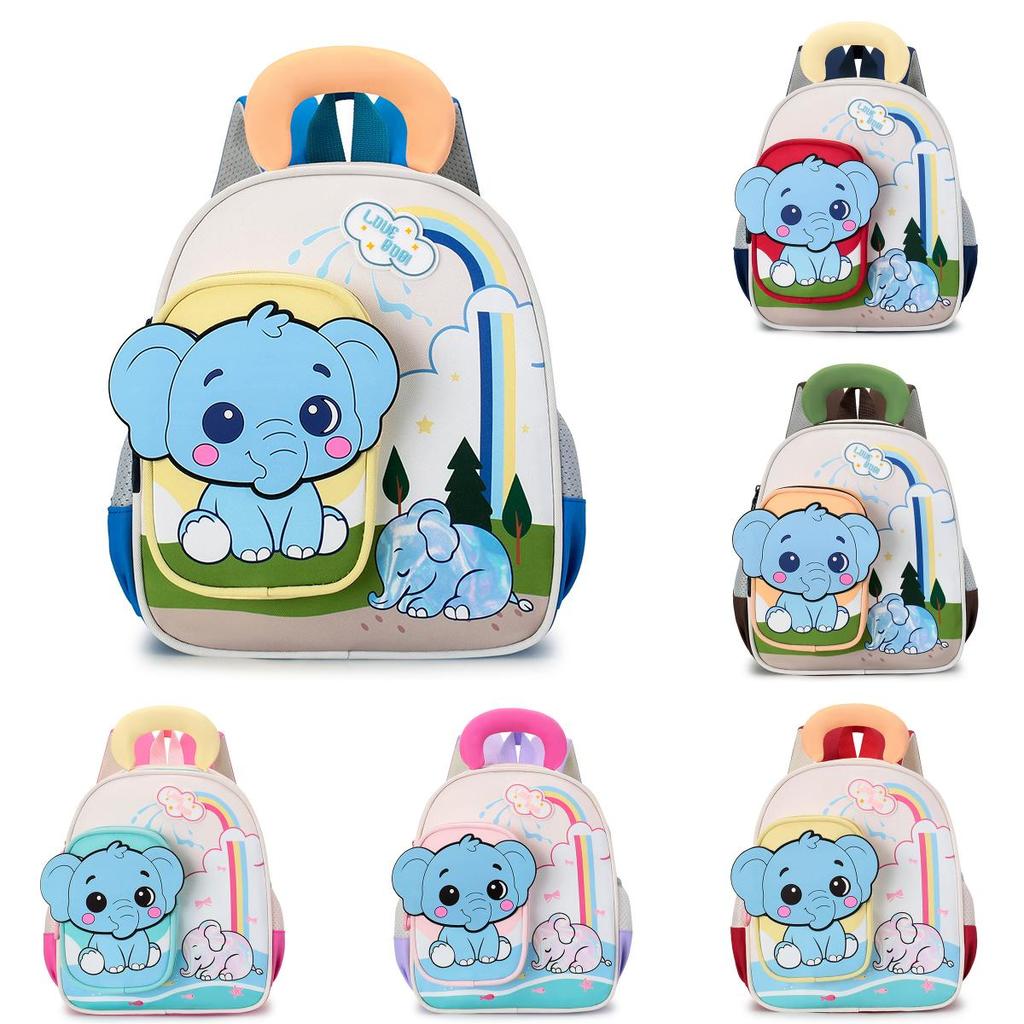 Toddler Kids Backpack With Cartoon Animal Design And Ventilated Back Panel For Kindergarten