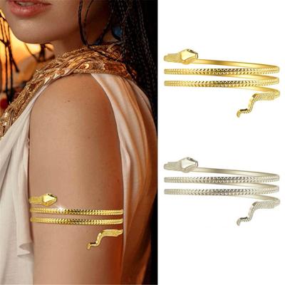 Manchettes de bras supérieures Blingbling Serpent Bracelet de bras Moderne Bracelet Manchette de bras Bijoux pour femmes Manchettes de bras Bracelet de bras Bracelet ouvert