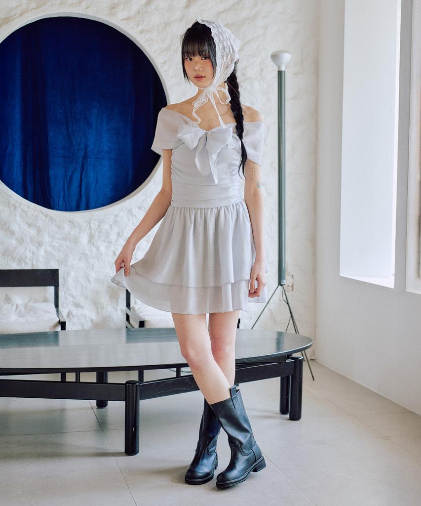 Zero Planet Genti Off-Shoulder Dress [Blue]