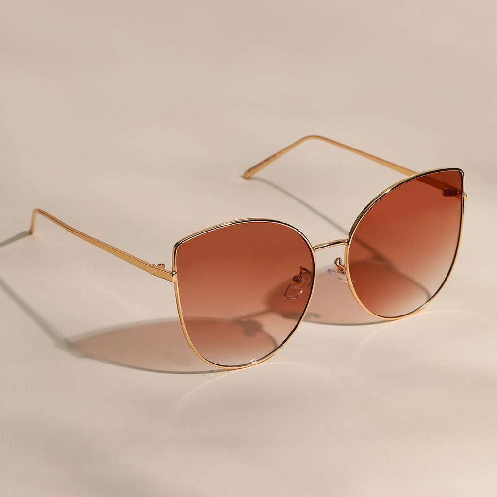 Glasses 9198 Large Frame Cat'S Eyes Cute Colored Metal Face Covering And Thin Sunglasses Women, Sunglasses Men