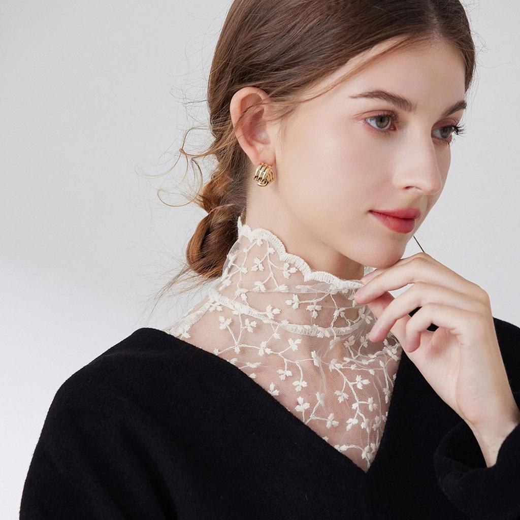 False Wrist Cuff Collar Set Elegant Detachable Sweet False Collar Detachable for Lady Delicate Versatile Collar