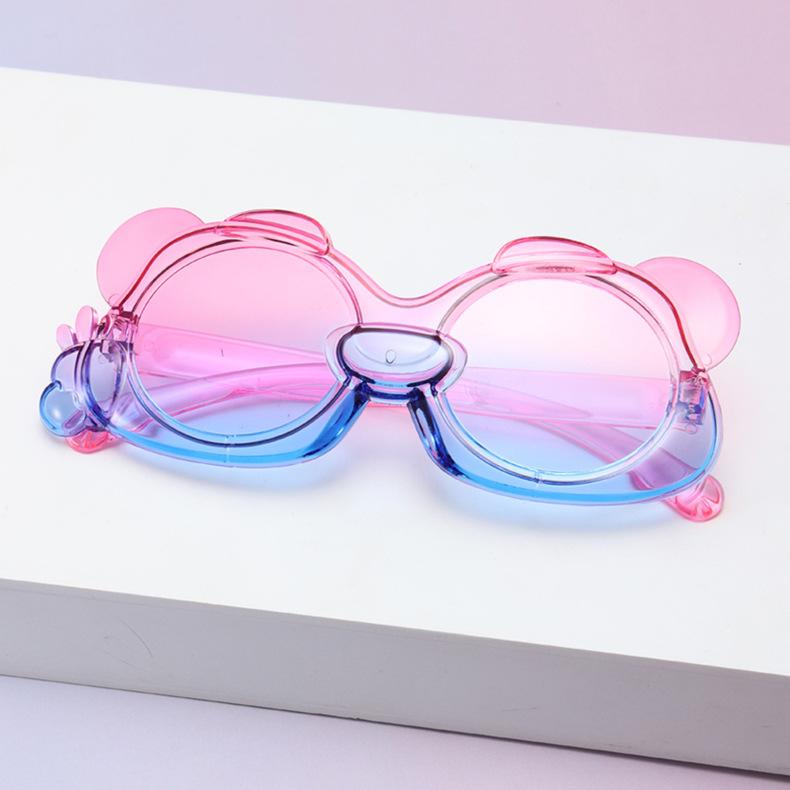 Children'S Bear Sunglasses Integrated Children'S Sunshade Glasses Cute Bow Baby Sunglasses