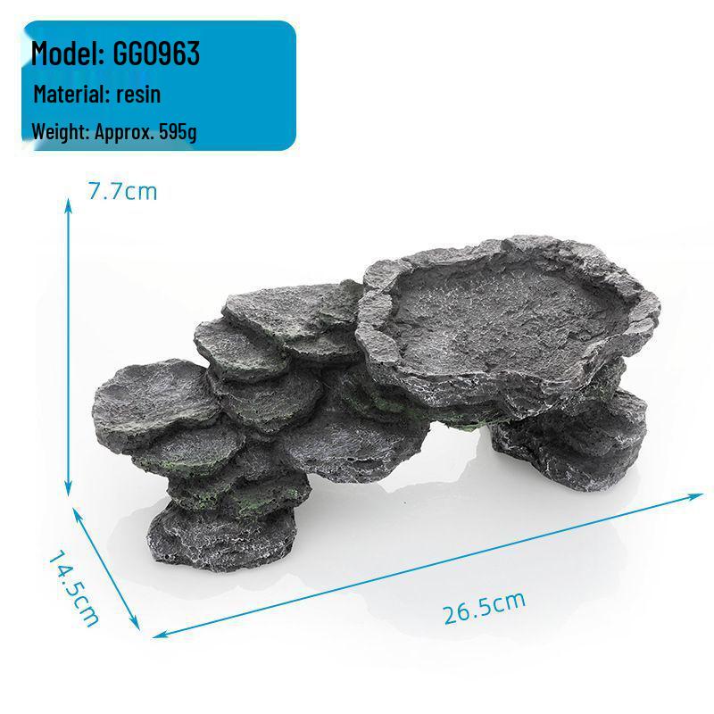 Platformă pentru Broaște Țestoase la Soare și Ascunzătoare: Loc de odihnă plutitor doi-în-unu și rampă de cățărare pentru țestoase cu tâmple roșii și țestoase de iaz chinezești