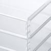 MUJI Stackable Acrylic Horizontal x D17 x Clothing Storage Storage Box Case, 5-Tier, Approx. W25.5 H16cm, 15915491, Transparent, Case,
