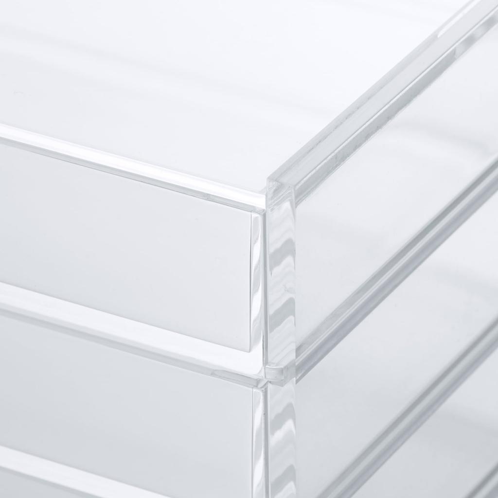 MUJI Stackable Acrylic Horizontal x D17 x Clothing Storage Storage Box Case, 5-Tier, Approx. W25.5 H16cm, 15915491, Transparent, Case,