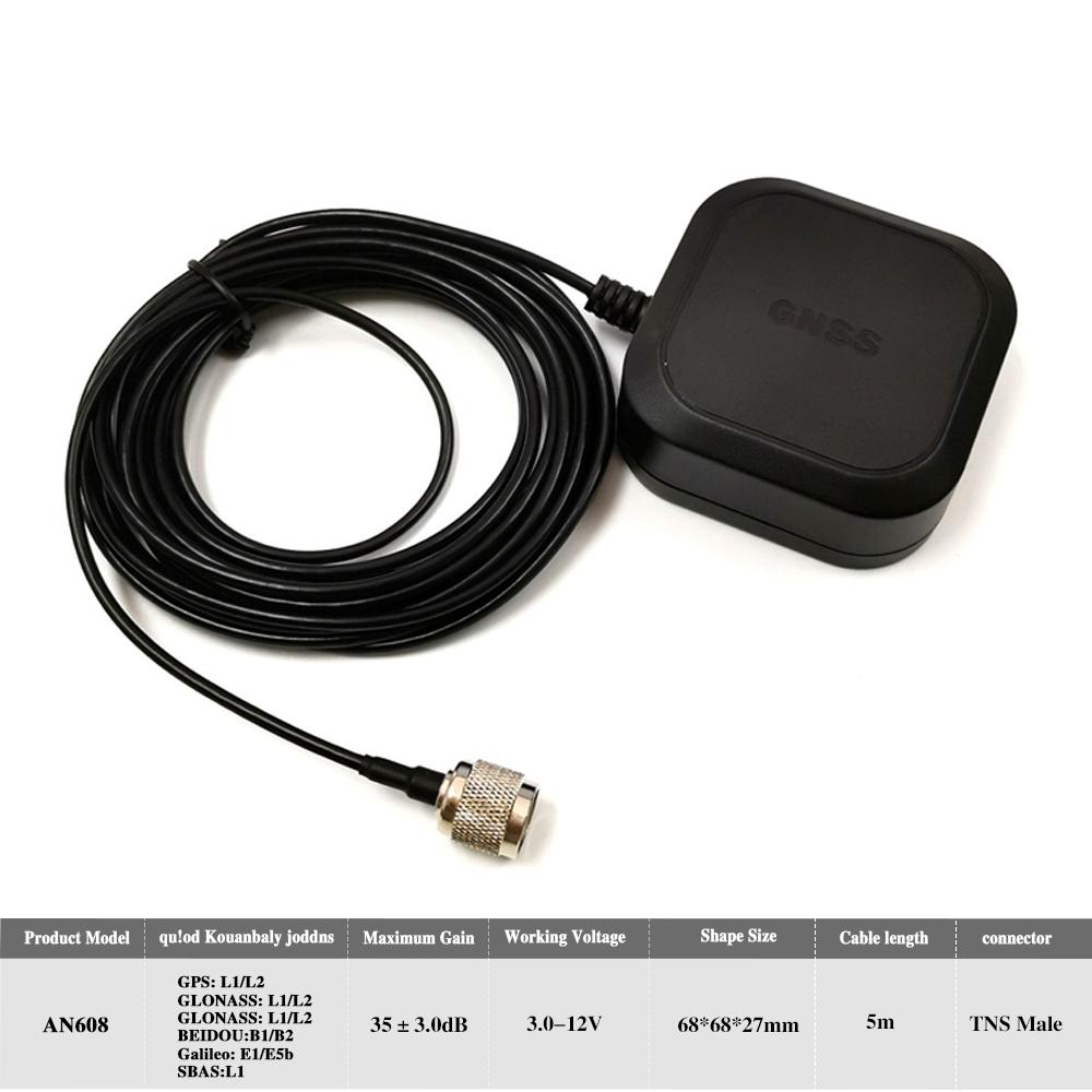 TOPGNSS AN608 high precision GNSS antenna,RTK GPS antenna,UAV-UGV High precision gain For ZED-F9P RTK antenna BEIDOU,SMA-J