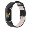 Metal Buckle Genuine Leather Smart Watch Strap Adjustable Wrist Band for Fitbit Charge 6/5