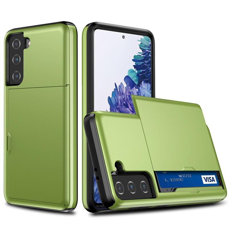 Suitable S24FE Phone Case S21 Two-in-one Slide Card Wallet Note20 Drop Resistance Protective Cover S23