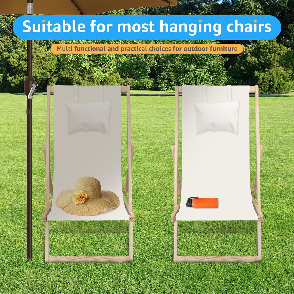 Sling Chair Replacement Fabric Foldable Beach Chair Replacement Canvas with Pillow Durable Wear-resistant Lounge Chairs Cloth