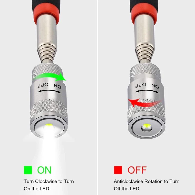Τηλεσκοπικό μαγνητικό στυλό Μεταλλουργίας Handy Tool Magnet χωρητικότητας για μάζεμα μπουλονιού παξιμαδιών Ρυθμιζόμενο Μίνι στυλό ράβδου παραλαβής