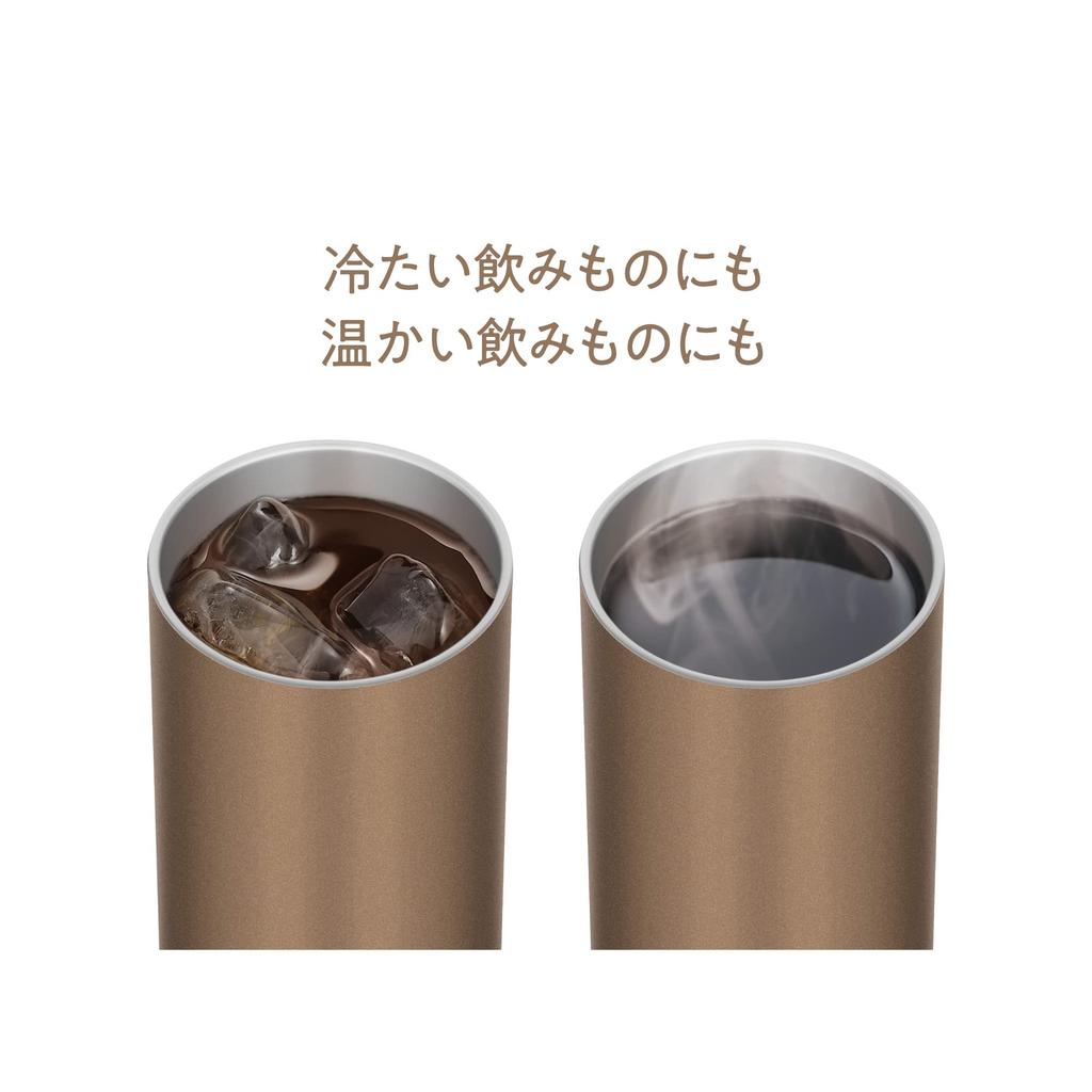 Thermos Vacuum Insulated Brown BWG Tumbler, 340ml, Gold, JDW-340C (Lightweight Model)