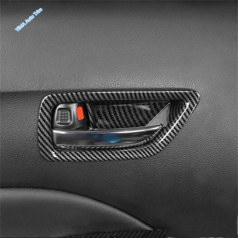 For Suzuki Vitara Escudo 2015 - ABS Car Inner Door Armrest Handle Bowl Frame Cover Trim Matte Carbon Fiber Look Accessories