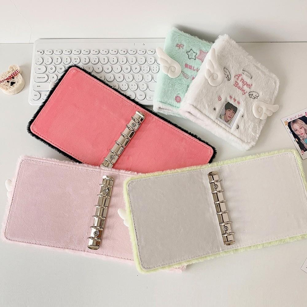 Durable A7 Photo Card Holder Plush Binder Stationery Supplies Kpop Idol Photo Cards Collect