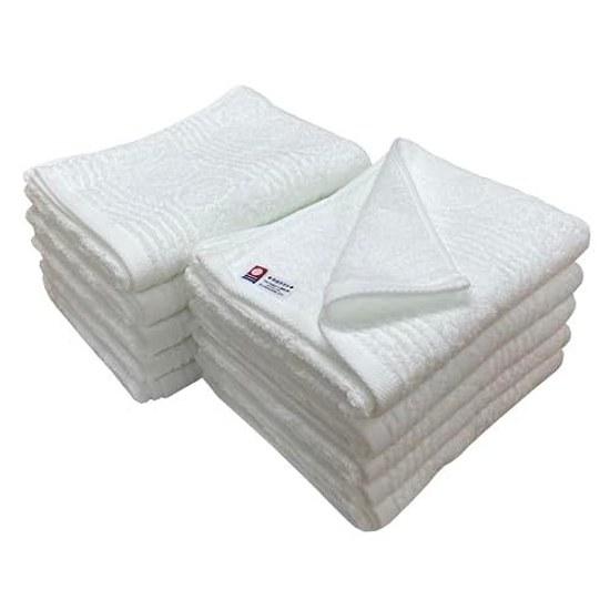 Imabari Towel Face 10-piece Set White Hotel Type 34x85cm Absorbent Made Japan