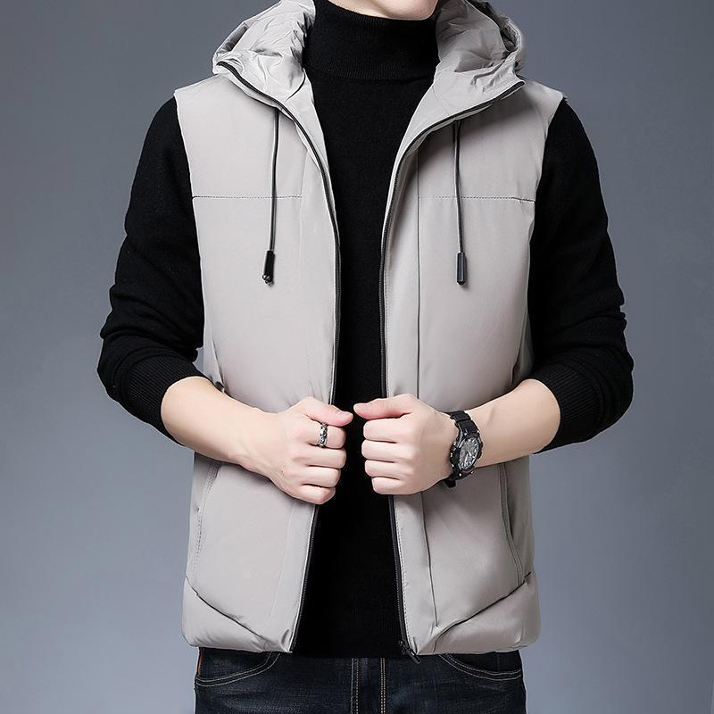 

Down Jacket Vest Autumn Winter Men s Outerwear Thickened Sleeveless Cotton Jacket Warm Vest M