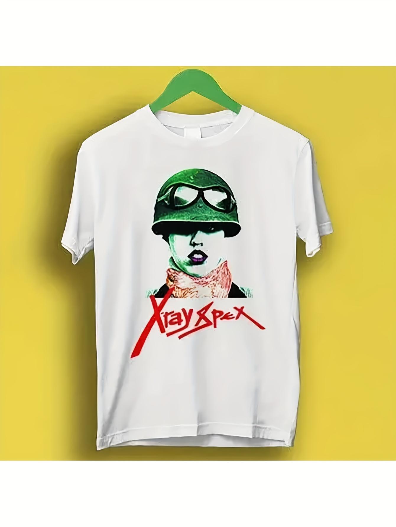 

X-ray Spex Punk Rock Music Band Retro Cool Top T-shirt Mens T Shirts Shirts for Men Streetwear Oversized T Shirt 4XL