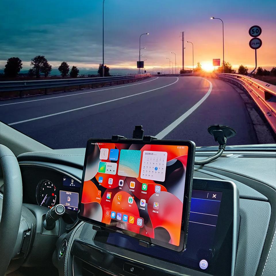 Uchwyt na tablet do samochodu z długim ramieniem i przyssawką do iPad Pro Air 7-13'' Tablet Xiaomi SUV Ciężarówka Pojazd Podnośnik Uber Szyba przednia