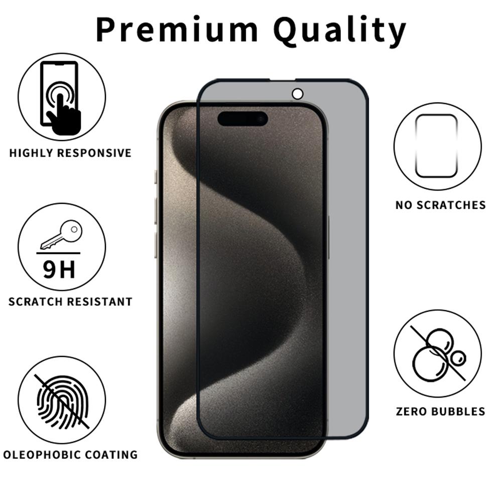 For iPhone 17 Screen Protector 28-Degree Anti-Spy Silk Printing Full Glue Film