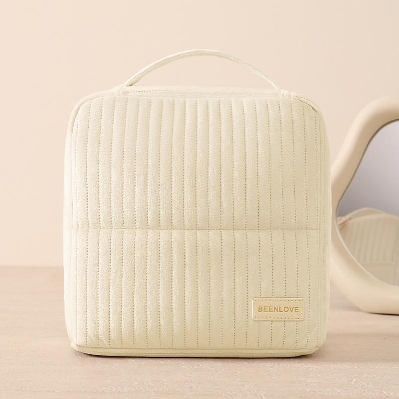 Organizzatore per Trucco Minimalista Moderno con Tessuto Peluche per Viaggio e Uso Domestico
