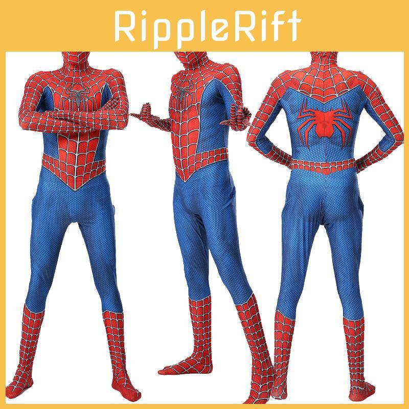 Exquisite Raimi Spiderman Cosplay Costume With Breathable Zentai Jumpsuit
