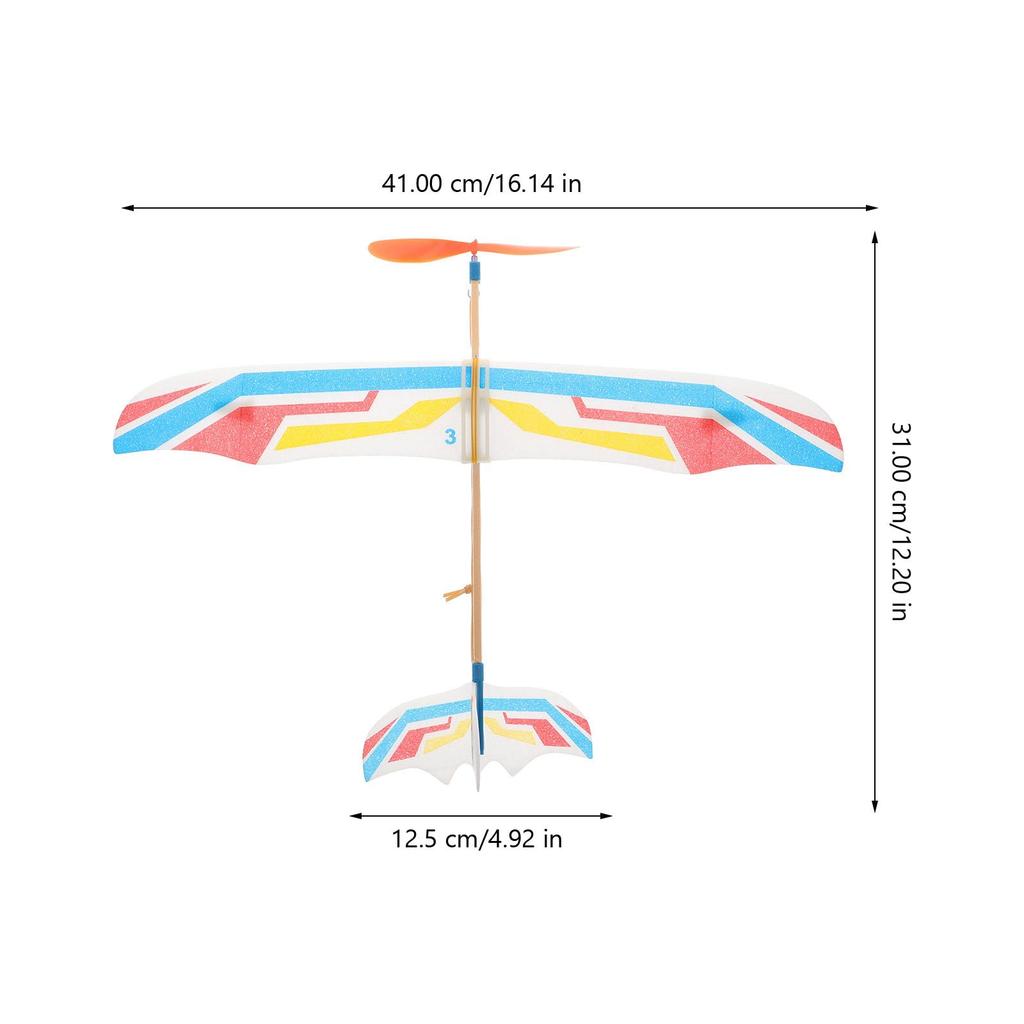 VICASKY Rubber Powered Airplane Toy Set, 10-Piece Handmade Model Biplane Kit for Kids, Educational and Fun for Parents and Children
