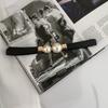 Belt On Pearl Buckle Skirt Women'S Coat Trendy Dress Elastic Elastic Waist Seal