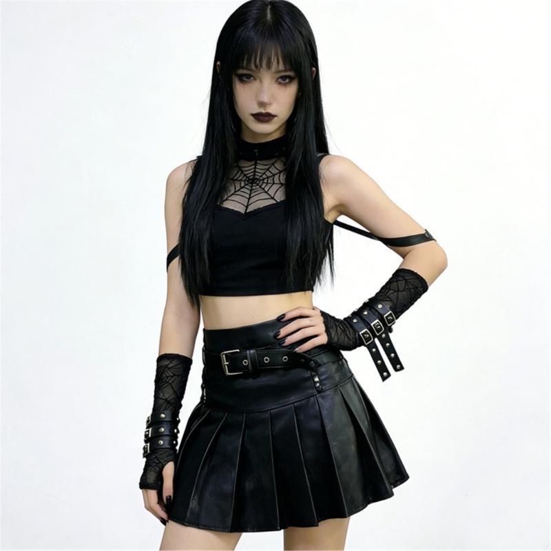 Adjustable Rock Style Lace Arm Protector With Embellished Design For Wrist Support And Stylish Defense