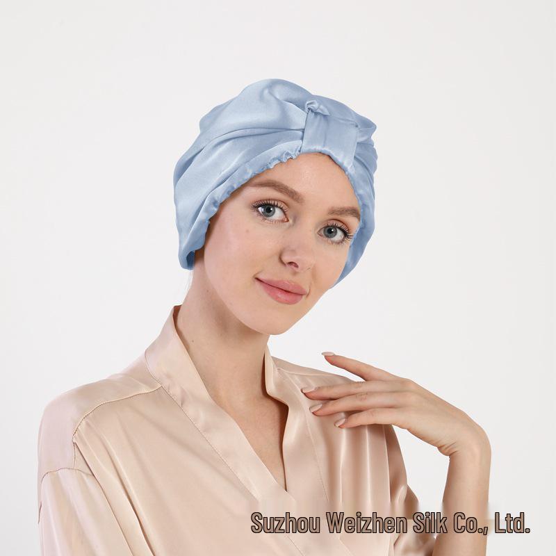 Schlafmütze aus Maulbeerseide - 100% Seide Haar- und Kopftuch für Zuhause & Wochenbettpflege