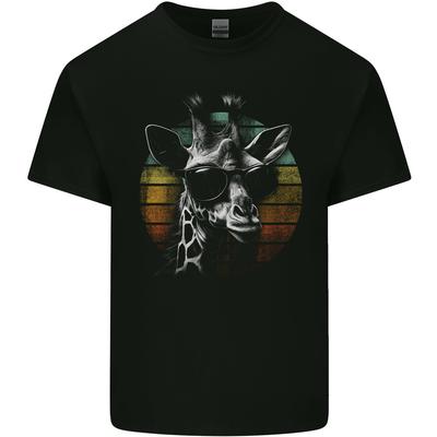 Ein Retro Giraffe Herren Leichtes Baumwoll-T-Shirt