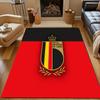 Belgian Football Emblem Rug Patterned carpet, non slip mat suitable for living room and bedroom sofas