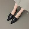 Fashion New Genuine Leather Loafers Spring/Autumn Pointed Toe Thin Heels Women Pumps Shoes for Women Ladies Shoes Comfort High Heels